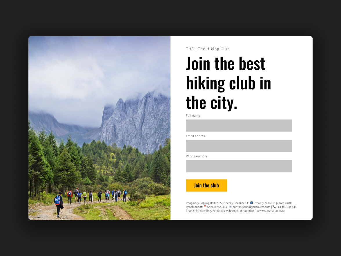 Website mockup